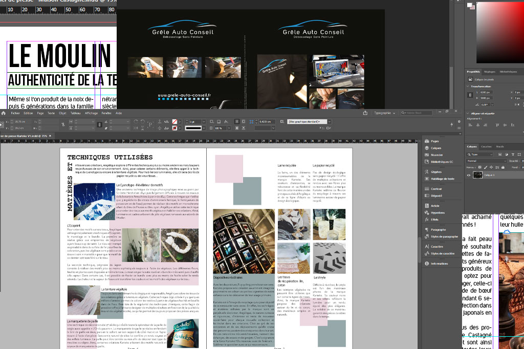 Indesign - Répartir une image dans plusieurs Blocs